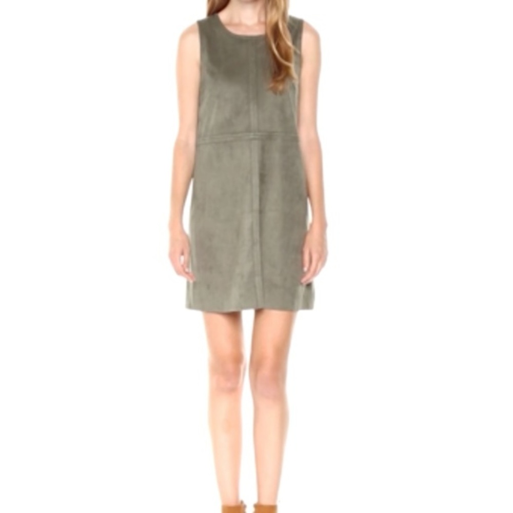 Kensie Olive Green Womens Suede Shift Dress